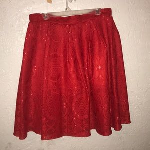 Red skirt